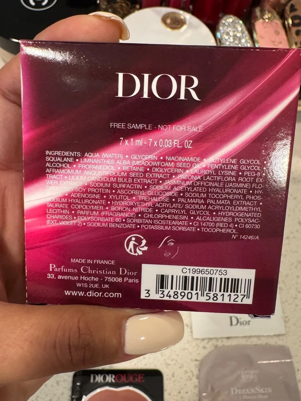 Dior & YSL Assorted Women Makeup Sampler - Red, Pink, Nude